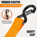 Yellow automatic recovery ratchet strap — view 8