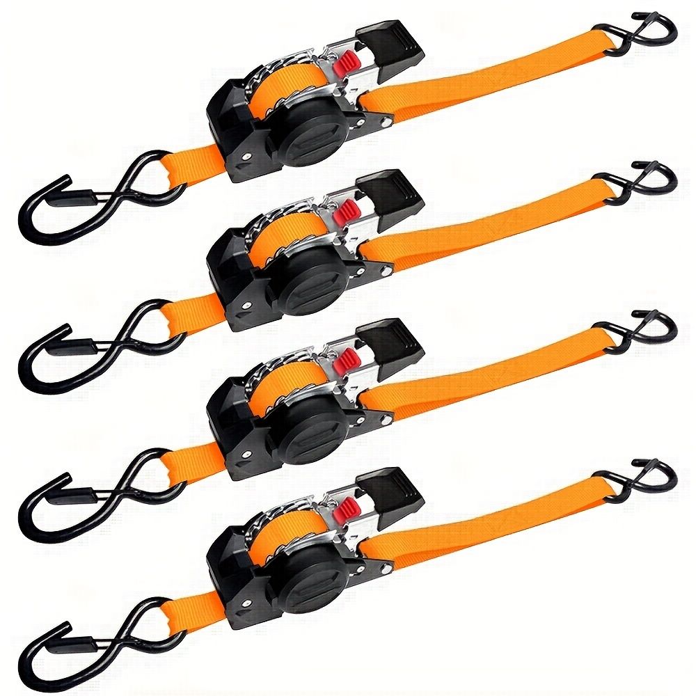 Yellow automatic recovery ratchet strap — view 9