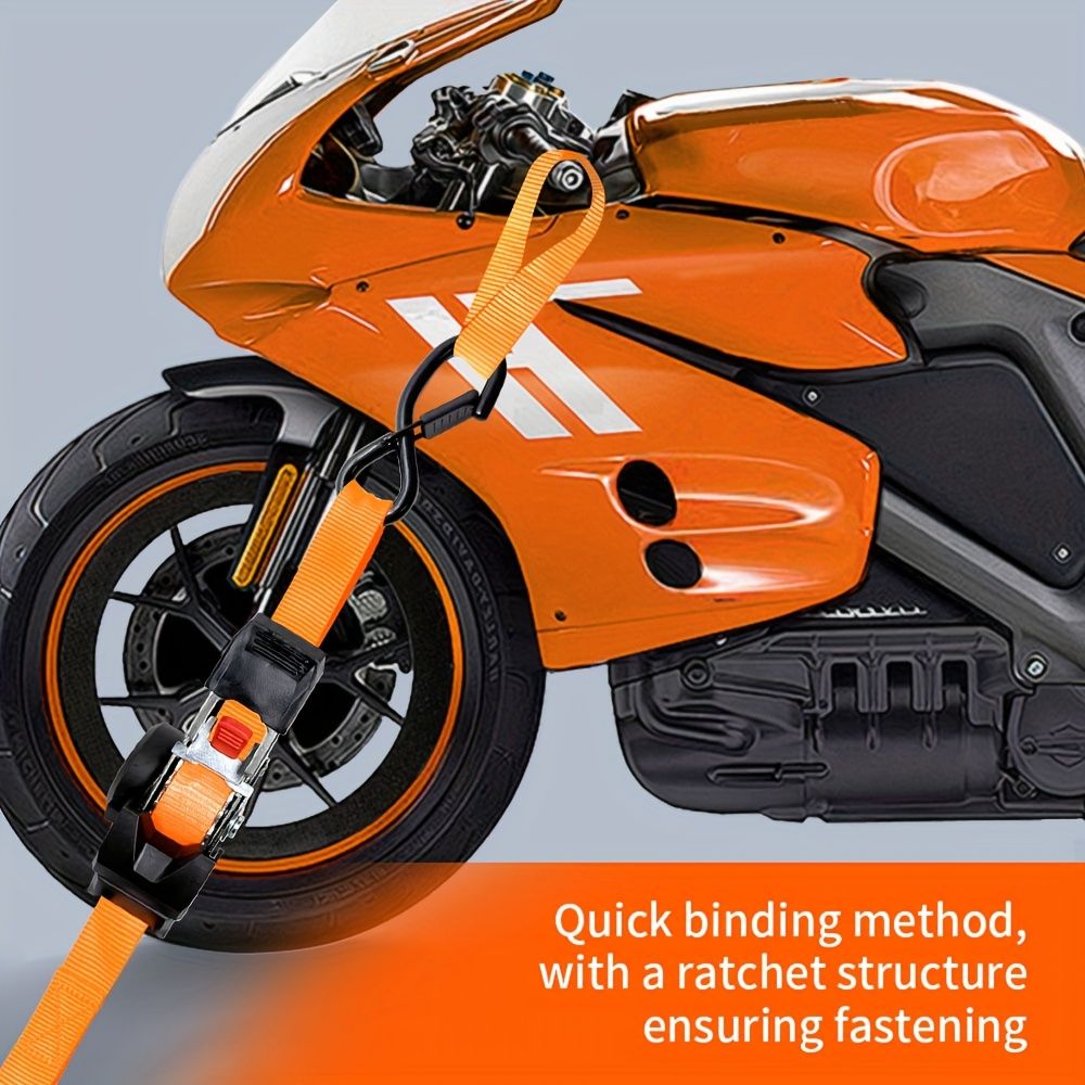 Yellow automatic recovery ratchet strap — view 12