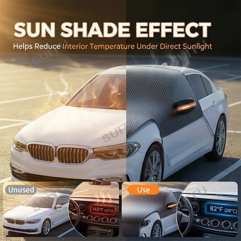 Car windscreen sun shade UV protection — view 5
