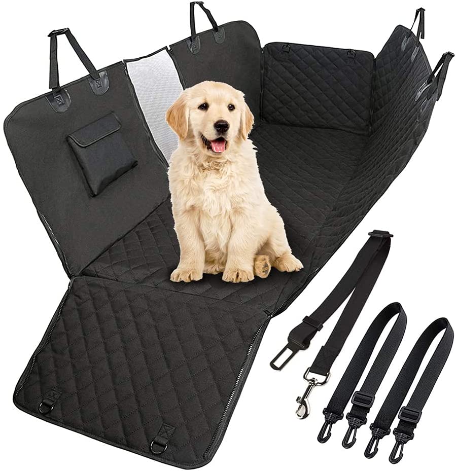 Waterproof dog seat cover with mesh — view 2