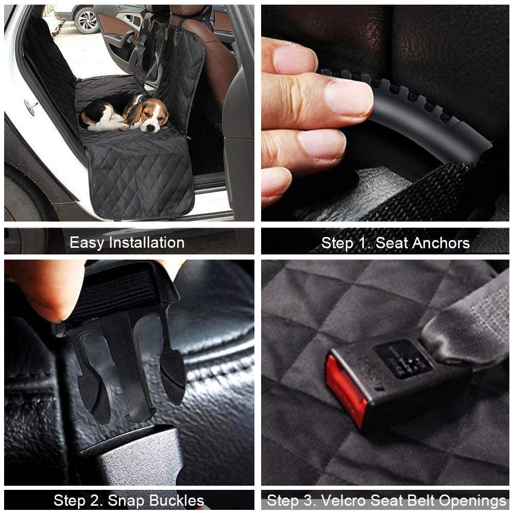 Waterproof dog seat cover with mesh — view 5