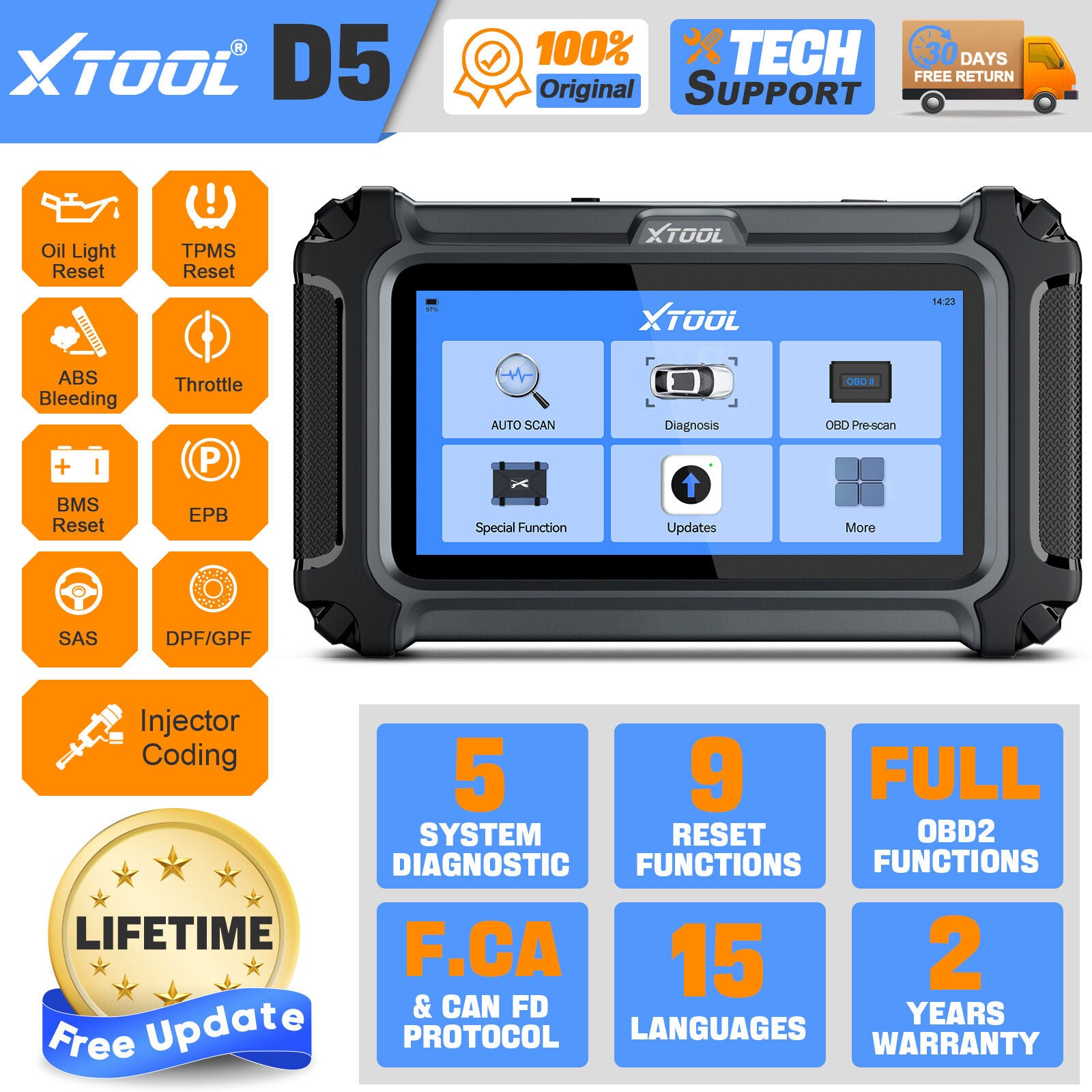 2025 D5 OBD2 Scanner ABS — view 3