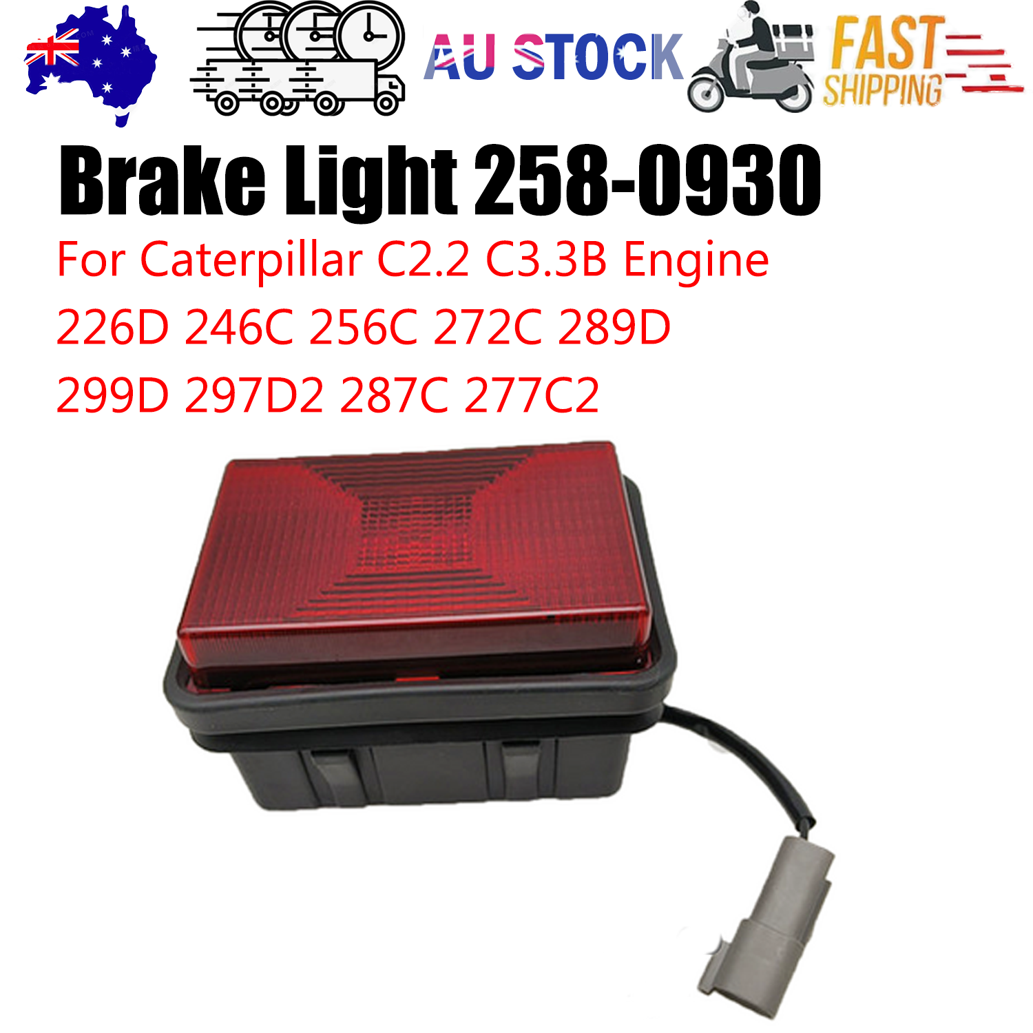 Caterpillar 226D 242D brake light 258-0930 — view 3