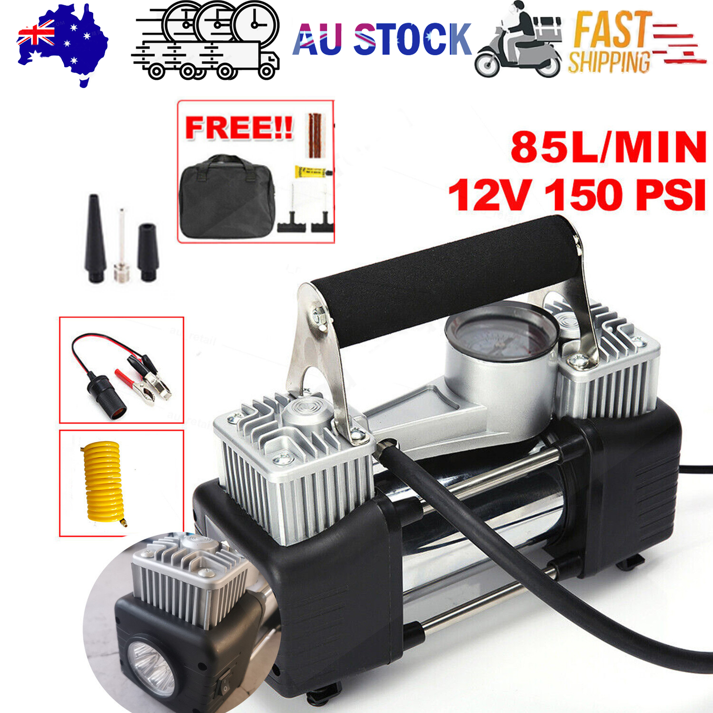 Car Air Compressor 12V 150PSI 4WD — view 13