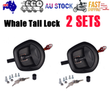2pcs black T handle whale tail trailer lock — view 3