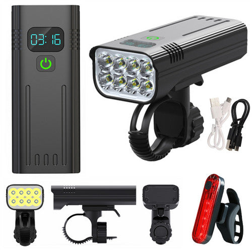 Waterproof bike light set with battery display — view 10