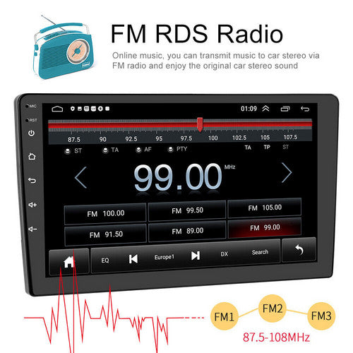 9in 2 DIN car radio with rear camera — view 5