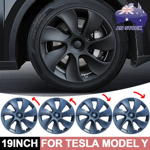 Tesla Y Wheel Cap 4 Grey — view 3