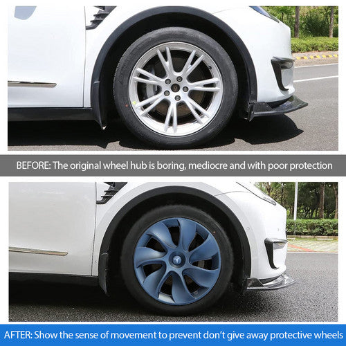 Tesla Y Wheel Cap 4 Grey — view 6