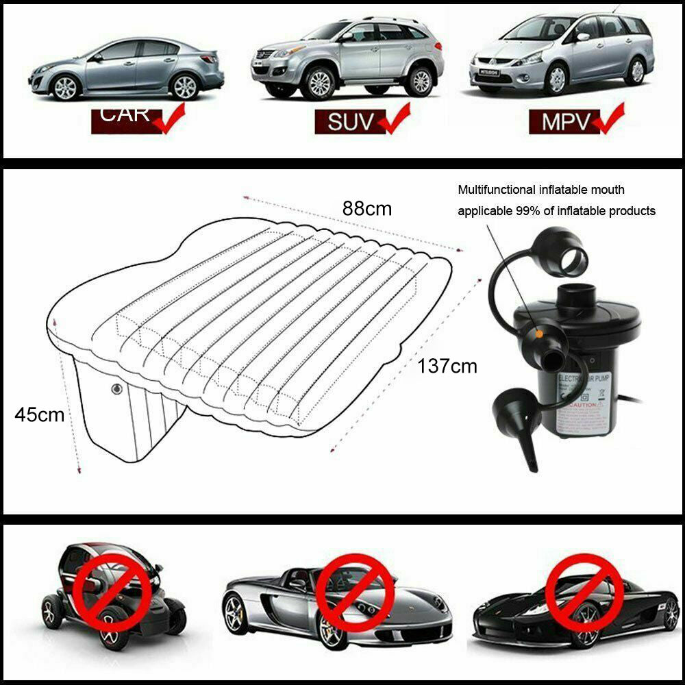 Inflatable car back seat mattress air bed — view 4