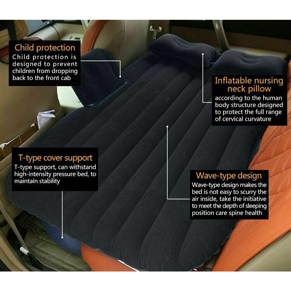 Inflatable car back seat mattress air bed — view 6