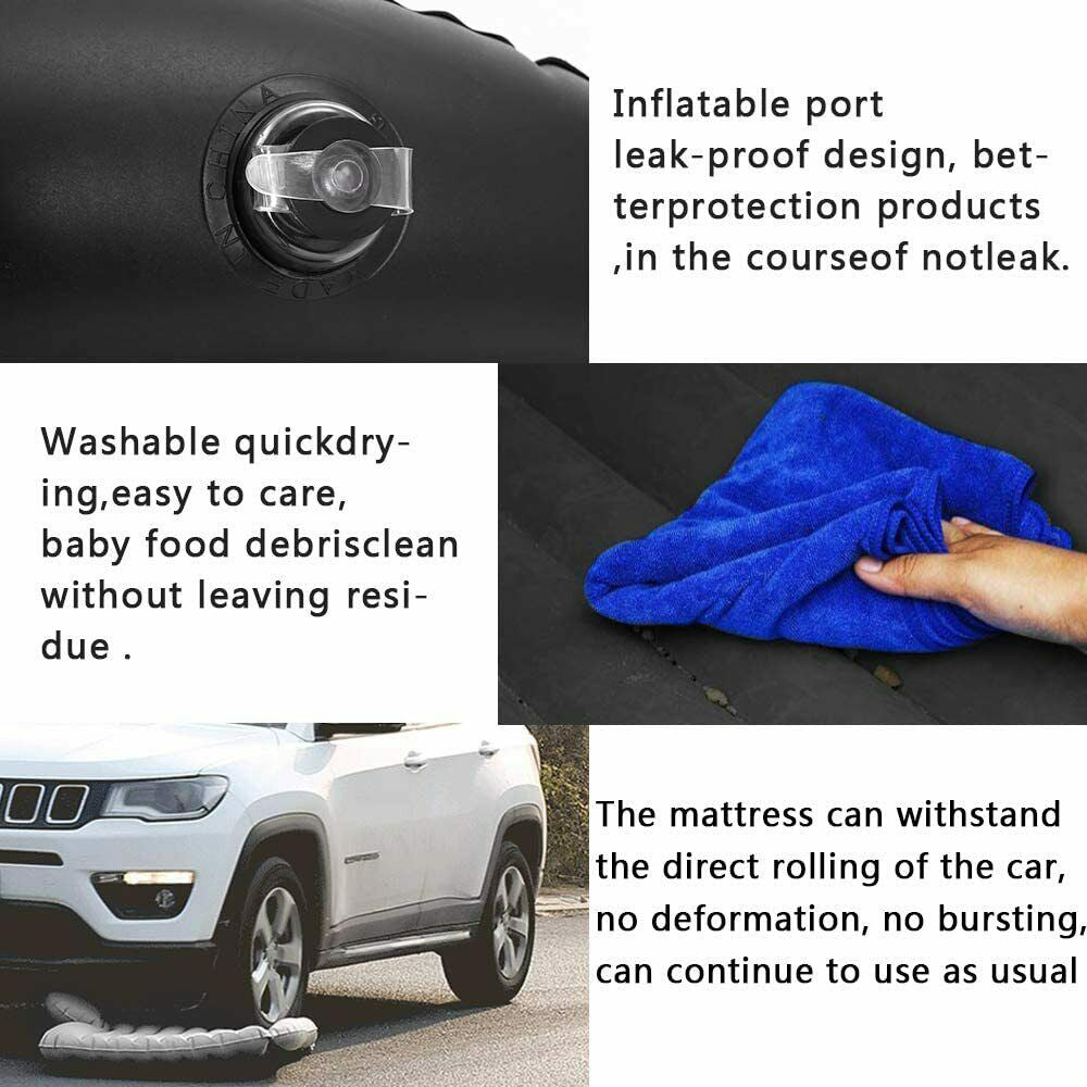 Inflatable car back seat mattress air bed — view 7