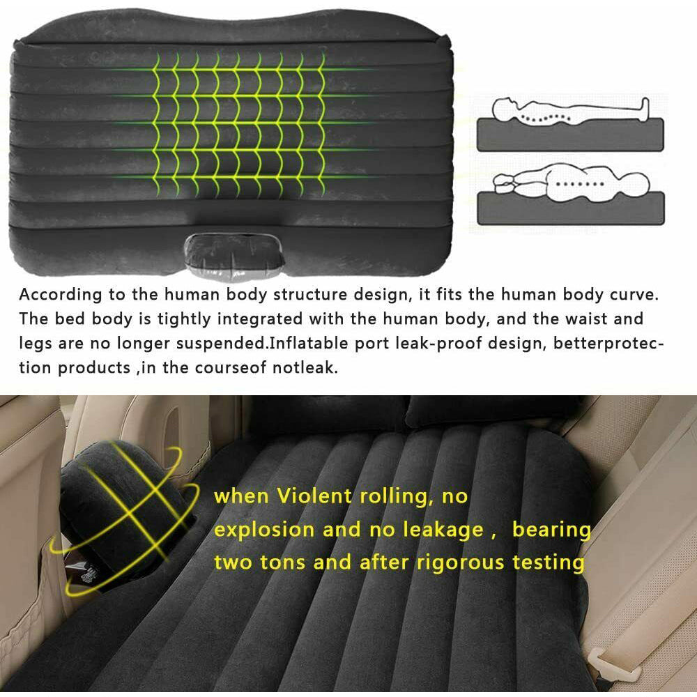 Inflatable car back seat mattress air bed — view 9