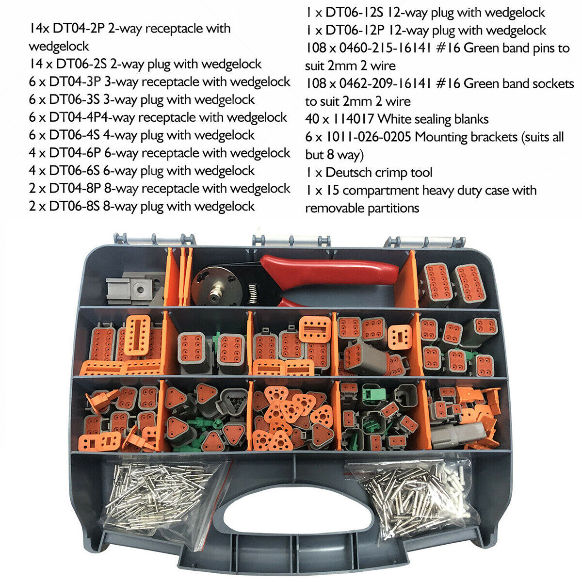 550pcs Deutsch DT plug tool kit — view 4