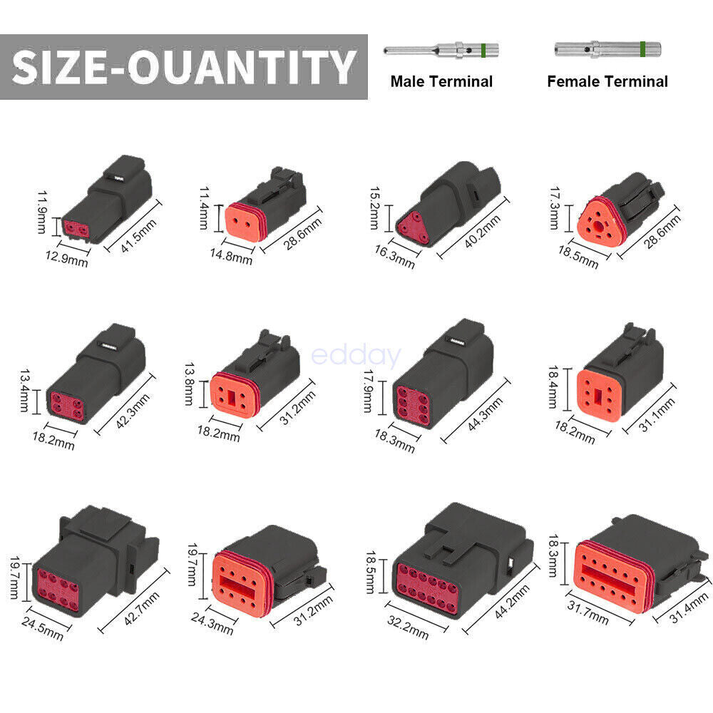 Black 1700X Deutsch DT Connector Kit — view 7