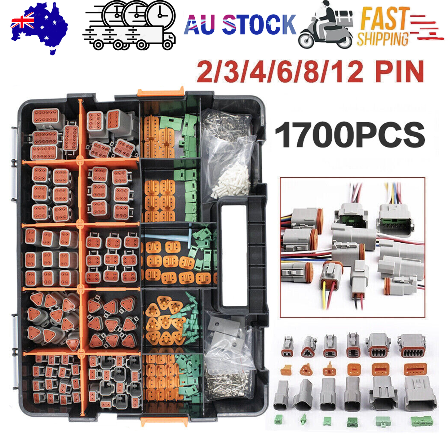 1700PCS Deutsch DT Connector Plug Kit — view 2