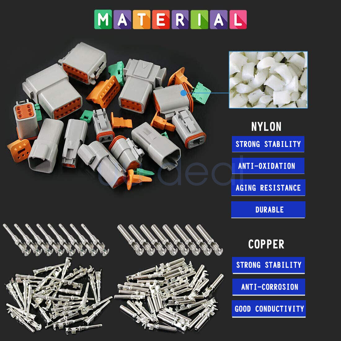 1700PCS Deutsch DT Connector Plug Kit — view 3