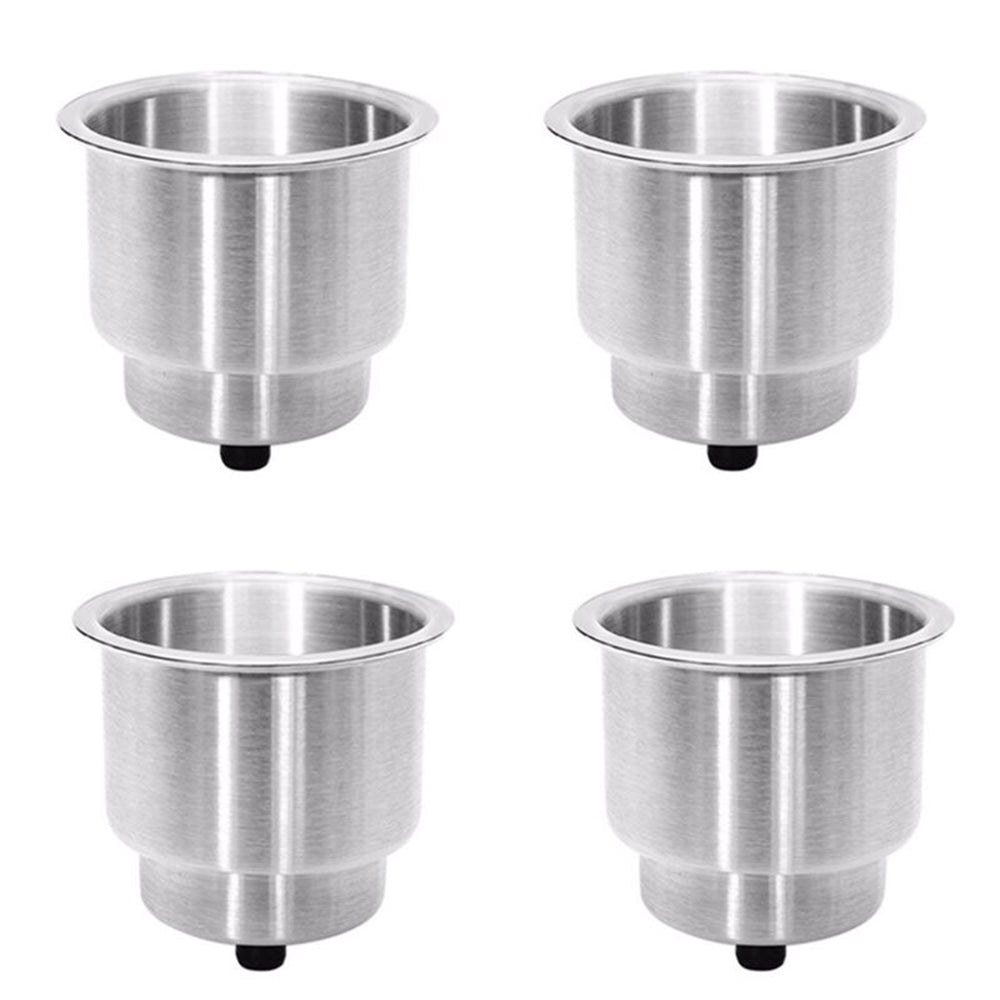 4pc Stainless Drink Cup Holder Inserts — view 2