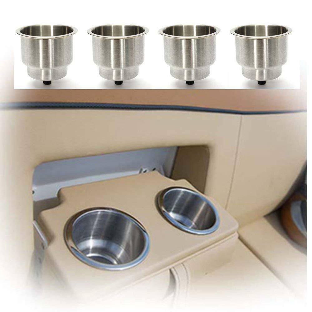 4pc Stainless Drink Cup Holder Inserts — view 6