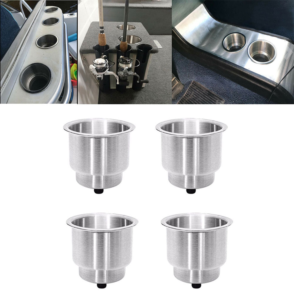 4pc Stainless Drink Cup Holder Inserts — view 9