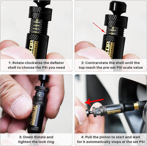 Adjustable Auto-Stop Tyre Deflator Valve Kit — view 4