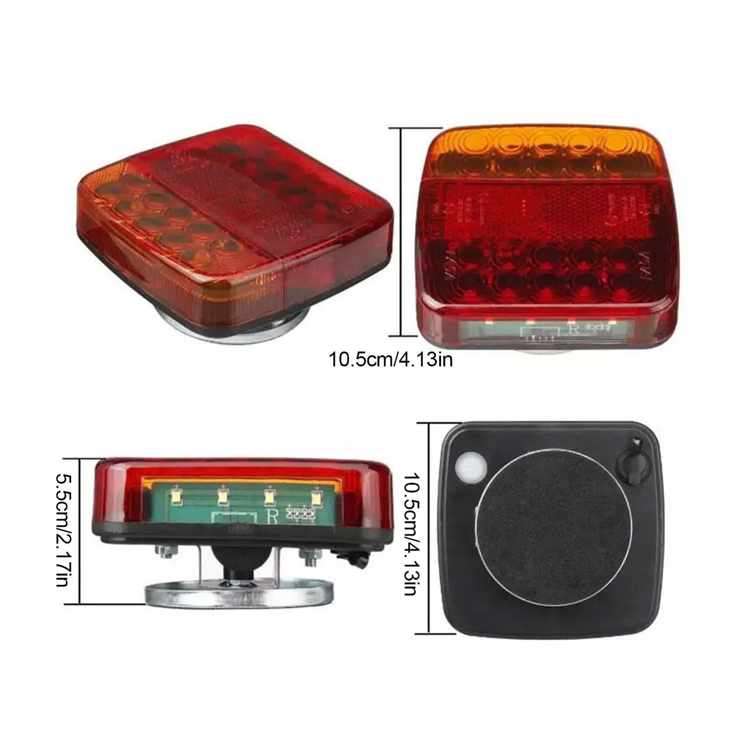 2x 7-pin LED wireless trailer tail light kit — view 3