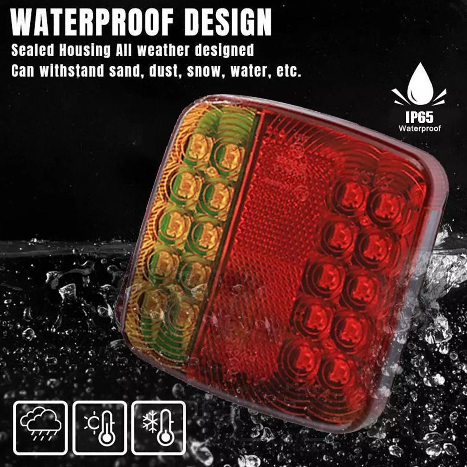 2x 7-pin LED wireless trailer tail light kit — view 4