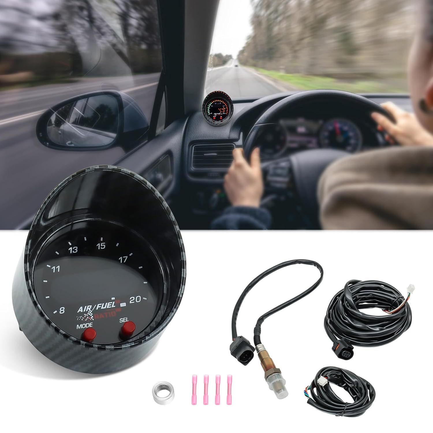 52mm AFR wideband air fuel ratio gauge kit 30-0300 — view 4