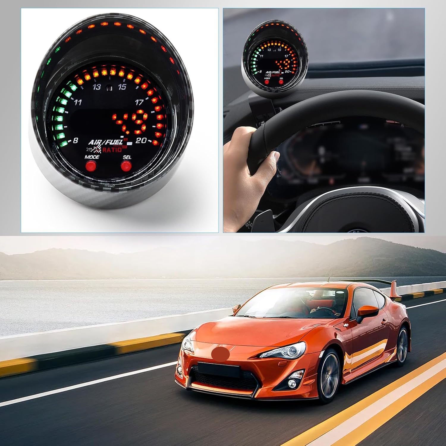 52mm AFR wideband air fuel ratio gauge kit 30-0300 — view 6