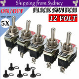 12V on off toggle switch dash light 5 pack — view 2