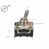 12V on off toggle switch dash light 5 pack — view 6