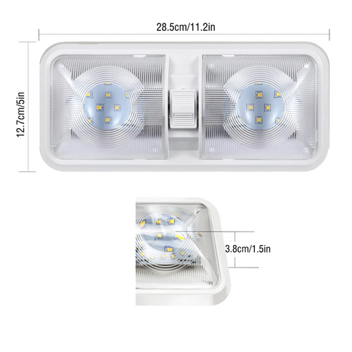 12V RV LED ceiling dome light — view 7