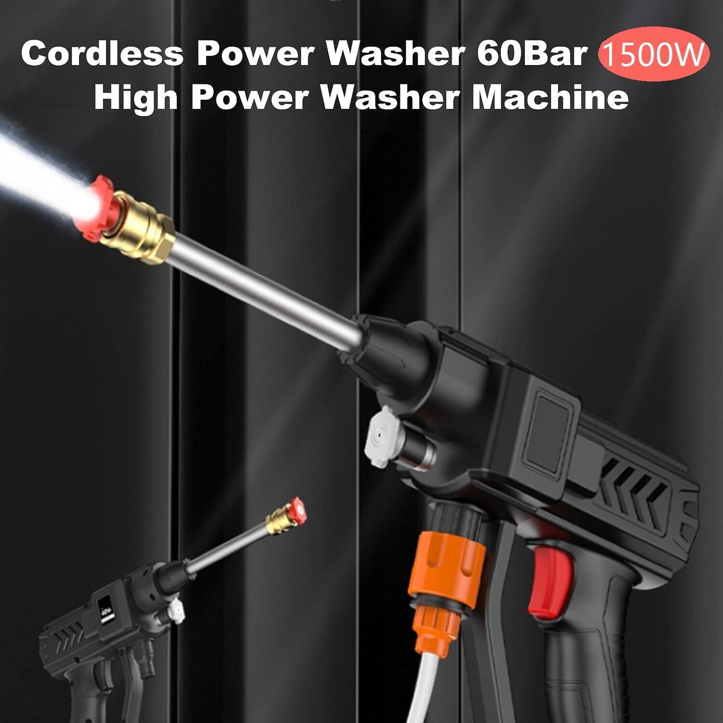 88V Cordless Electric High Pressure Washer — view 4