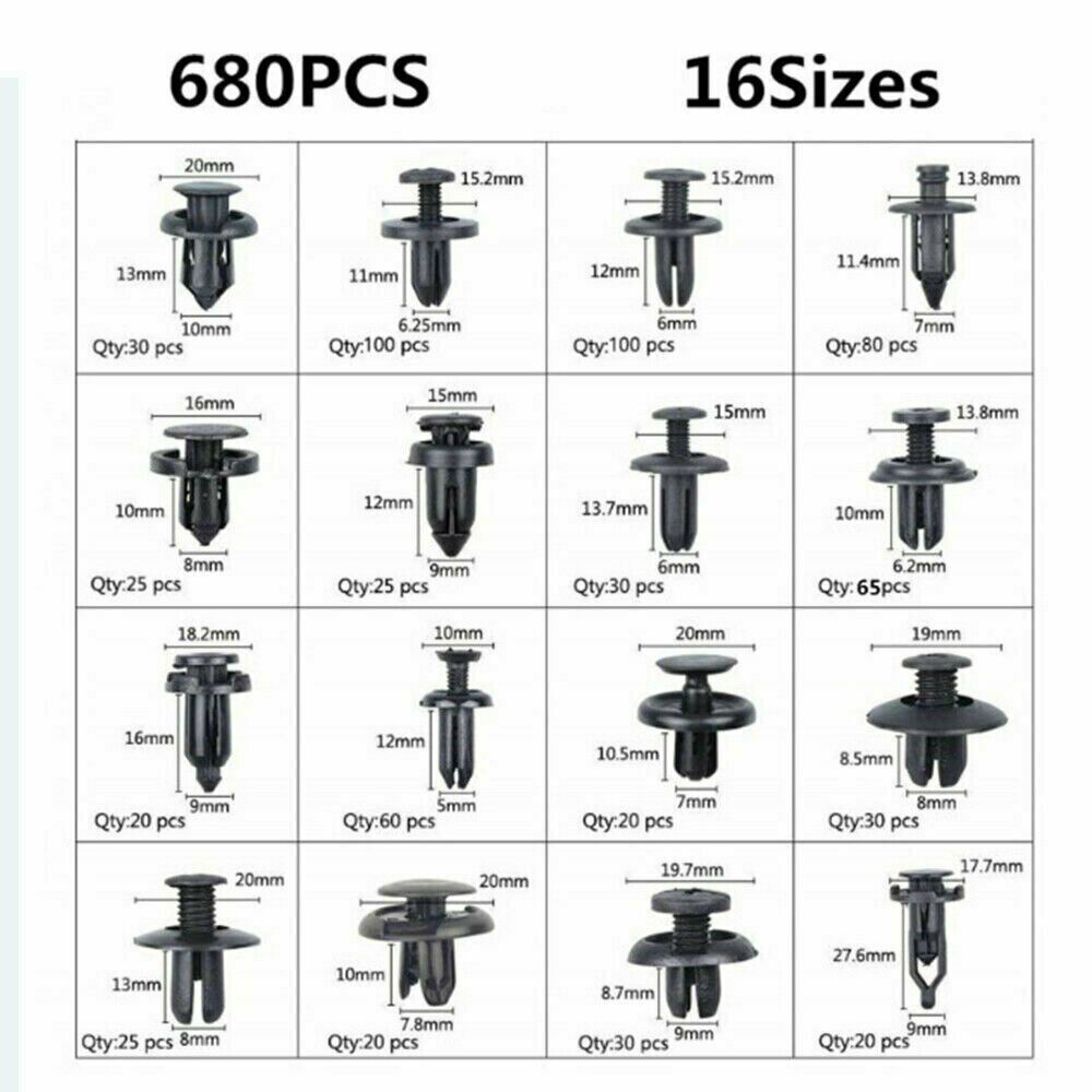 731-piece car trim body clips kit — view 4