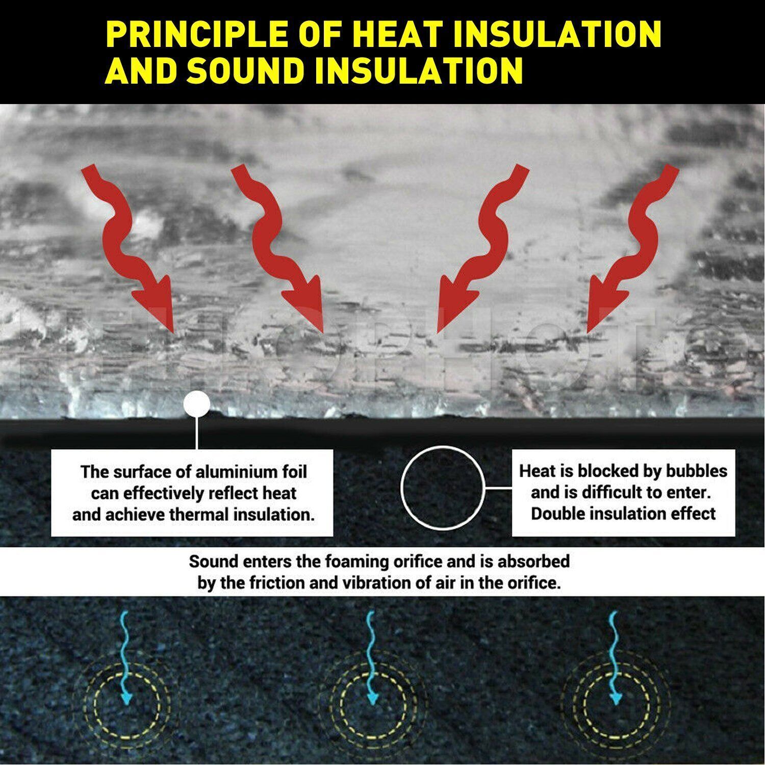 10mm Sound Deadener Insulation Heat Proof — view 6