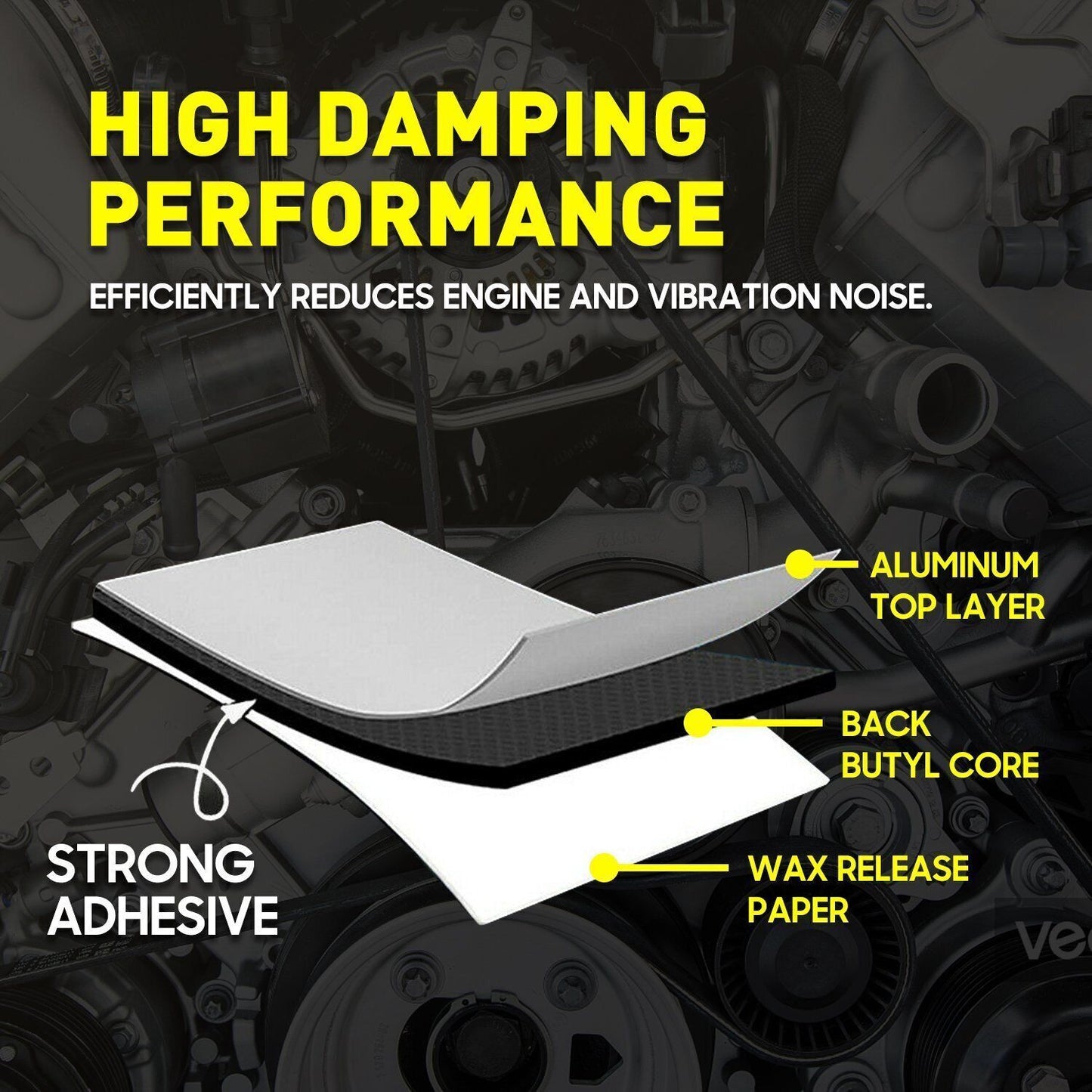 10mm Sound Deadener Insulation Heat Proof — view 11