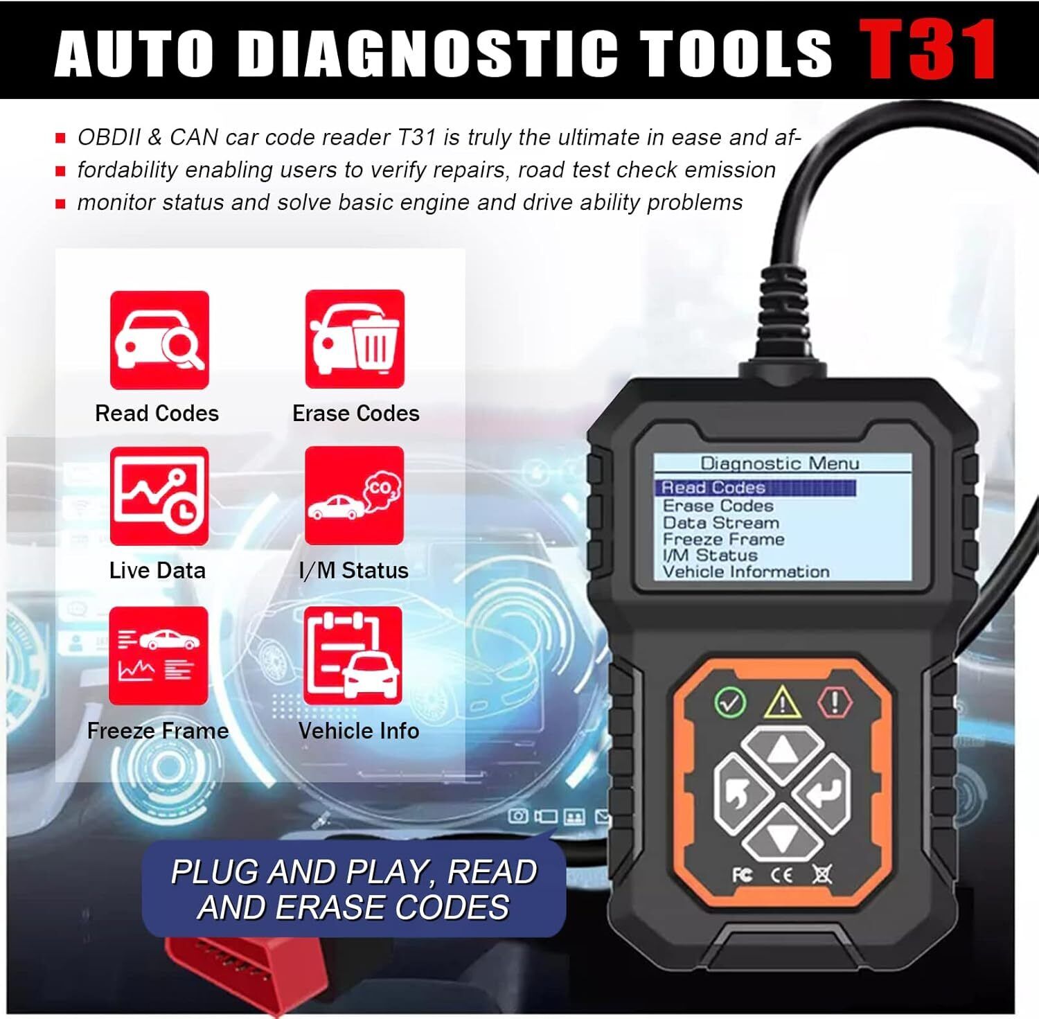 LAUNCH CY3001 Car OBD2 EOBD Scanner — view 11