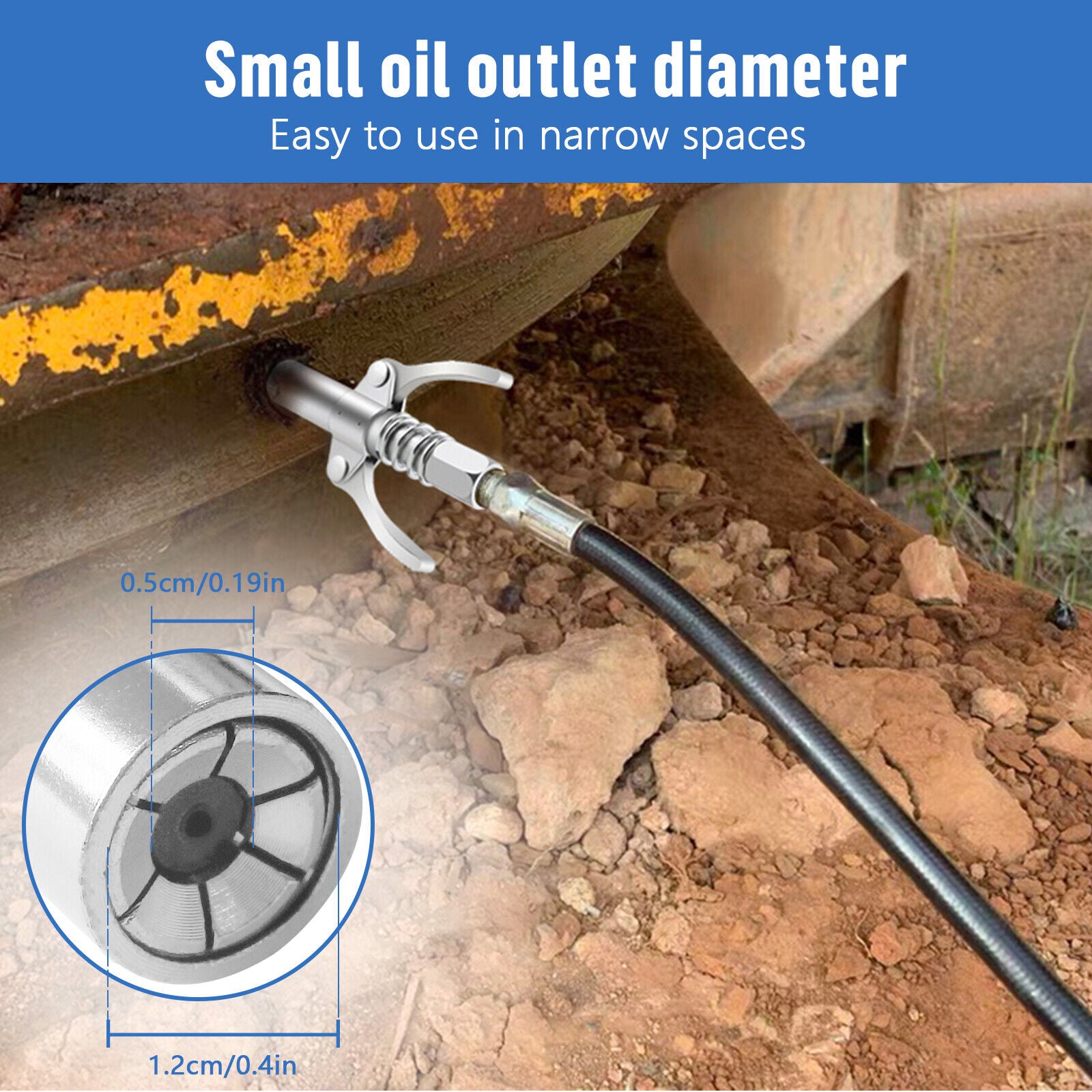 Grease Gun Coupler High Pressure Quick — view 6