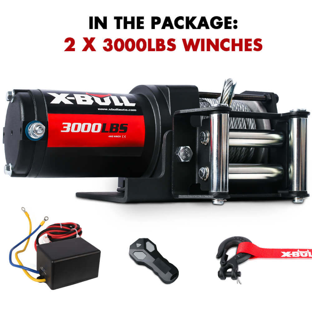 X-BULL Electric Winch 3000lbs Steel Wire — view 2
