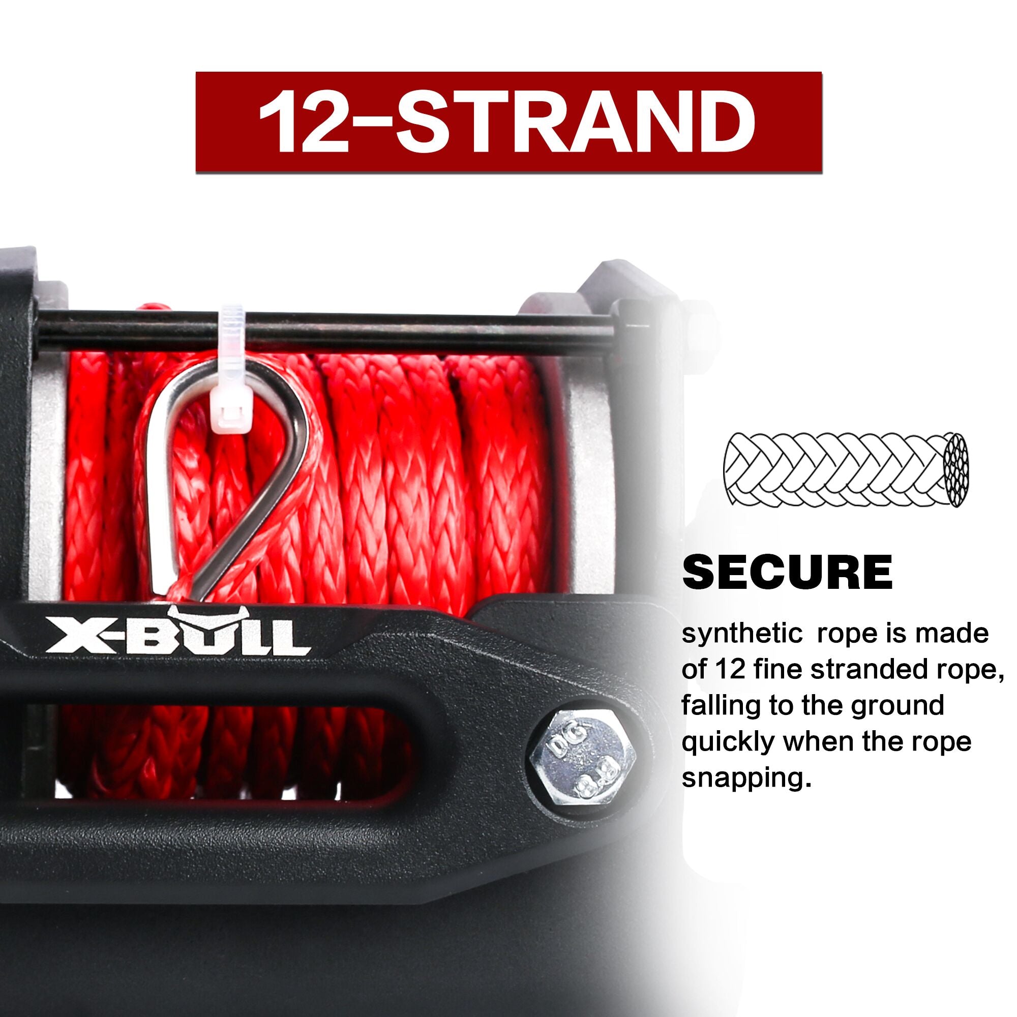X-BULL 12V Electric Winch Boat 3000LBS — view 6