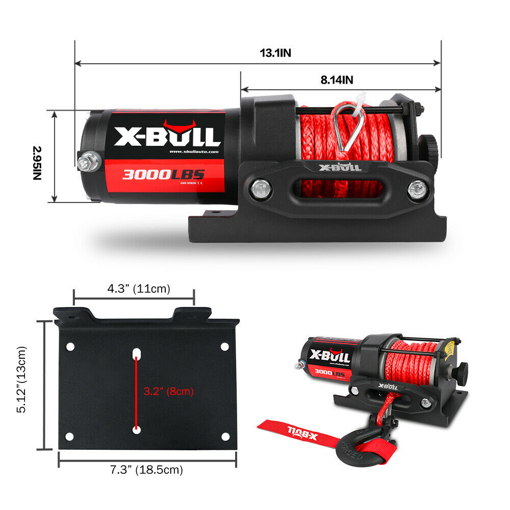 X-BULL 12V Electric Winch Boat 3000LBS — view 8