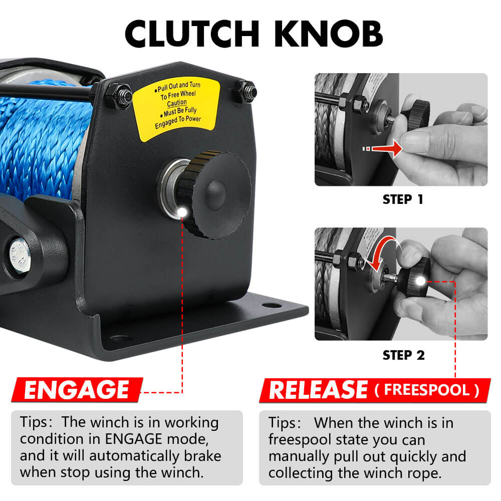 X-BULL 12V Electric Winch 3000LB ATV — view 6