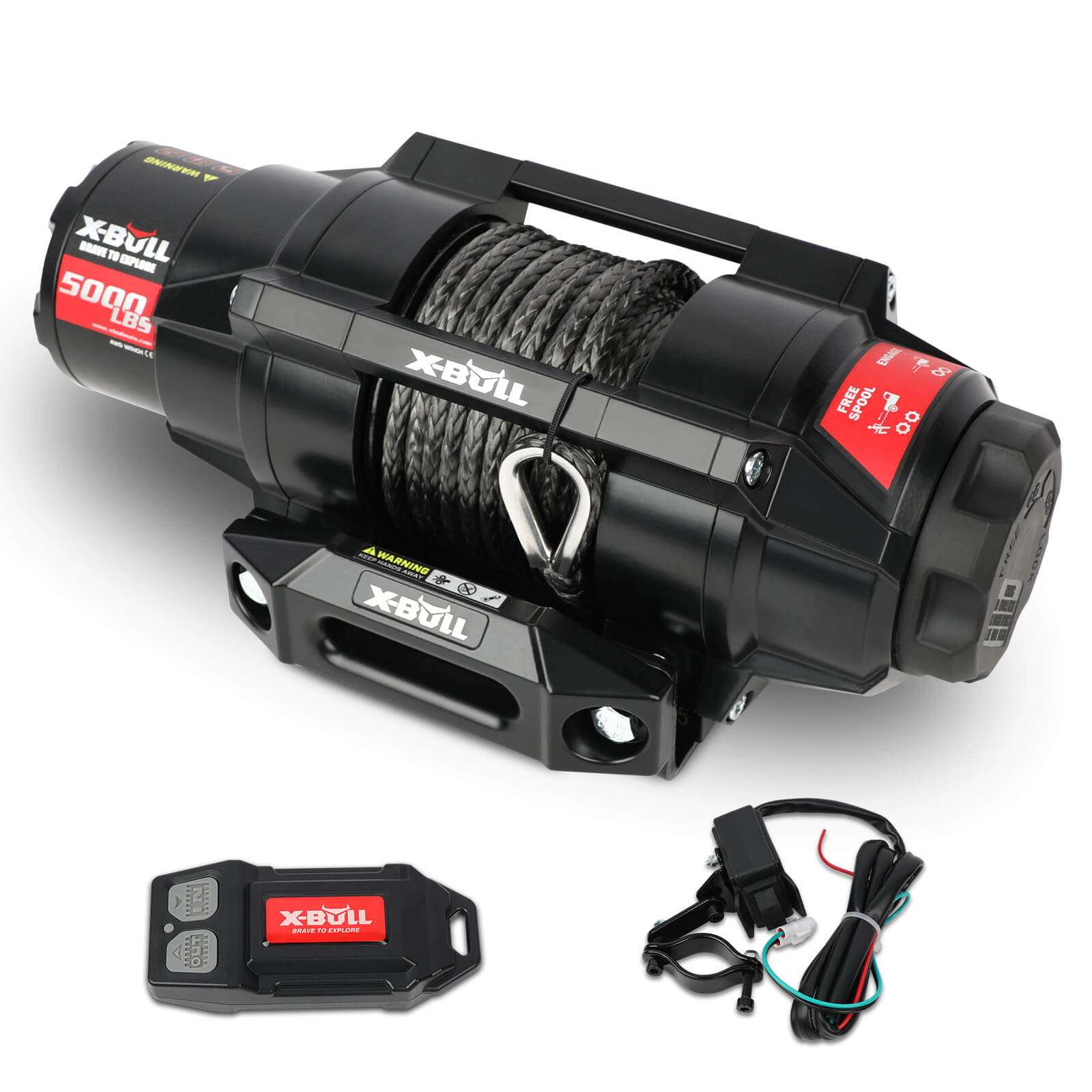 X-BULL 5000LBS Electric Winch 12V Synthetic — view 2