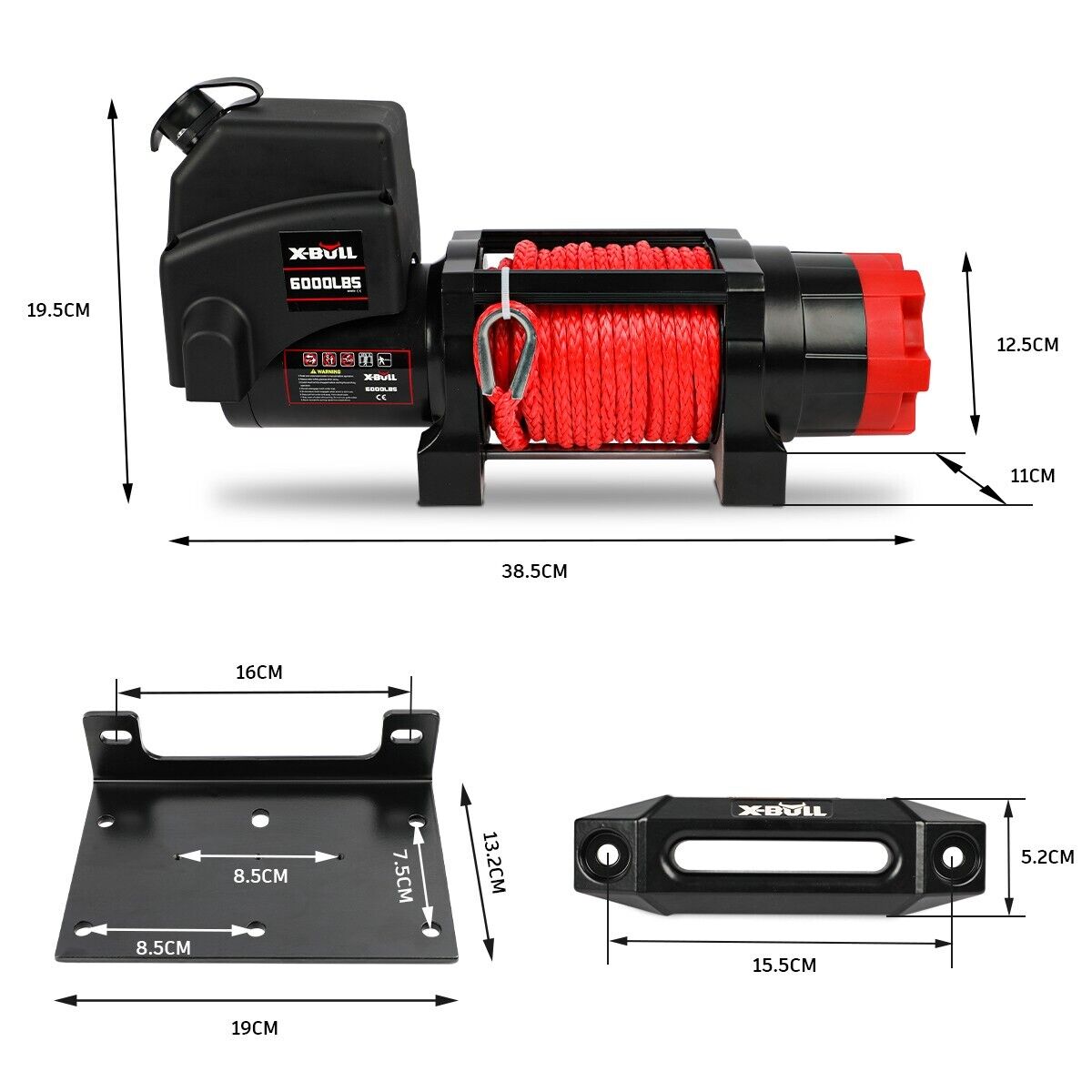 X-BULL electric winch 6000LBS 12V — view 12