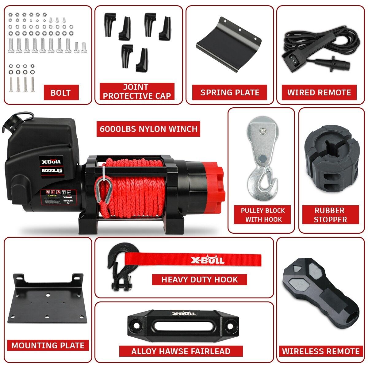 X-BULL electric winch 6000LBS 12V — view 11