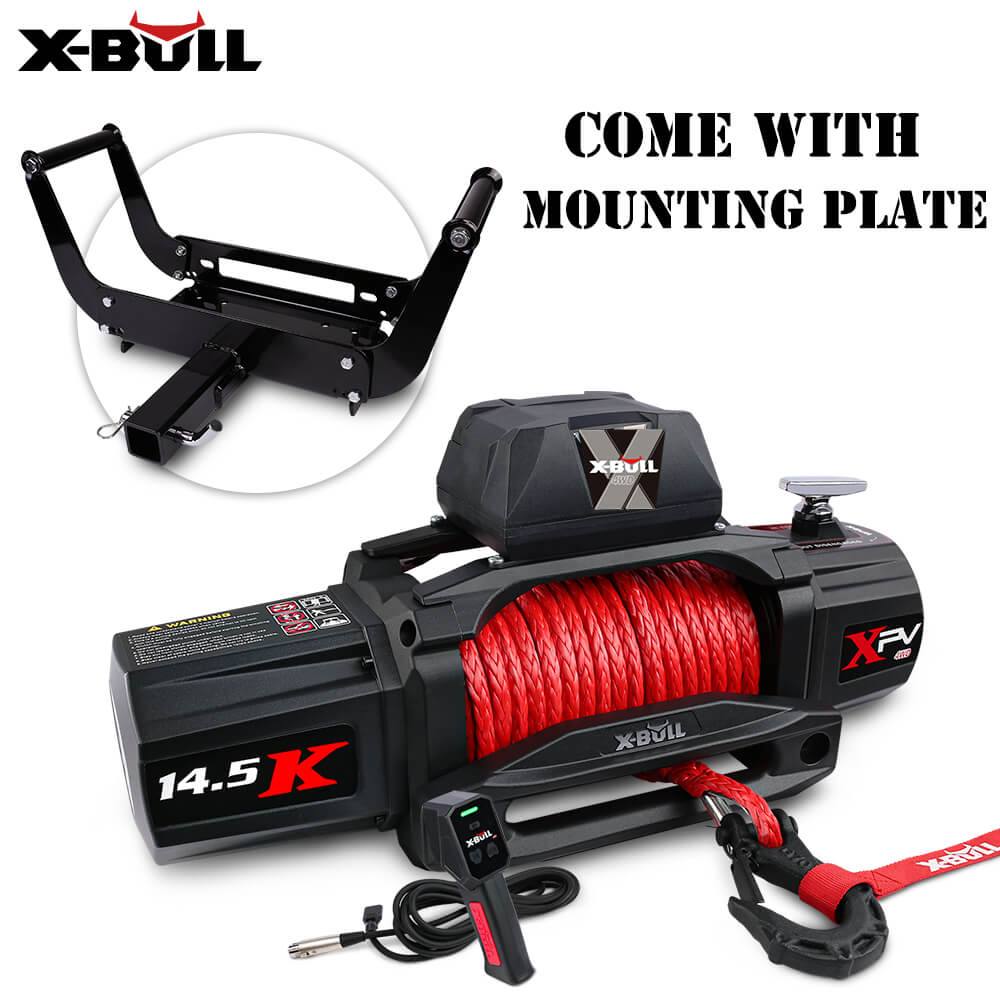 X-BULL 12V Electric Winch 14500LBS Synthetic — view 13