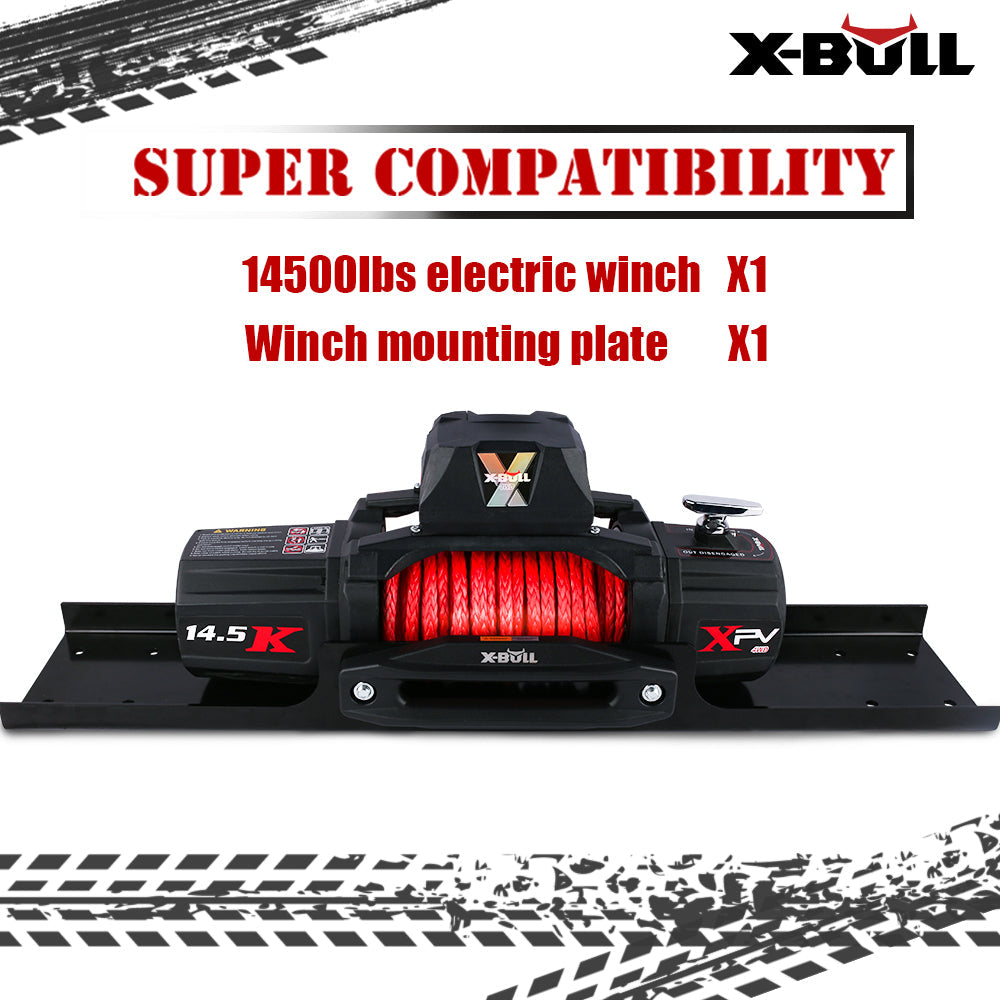 X-BULL 12V Electric Winch 14500LBS Synthetic — view 14