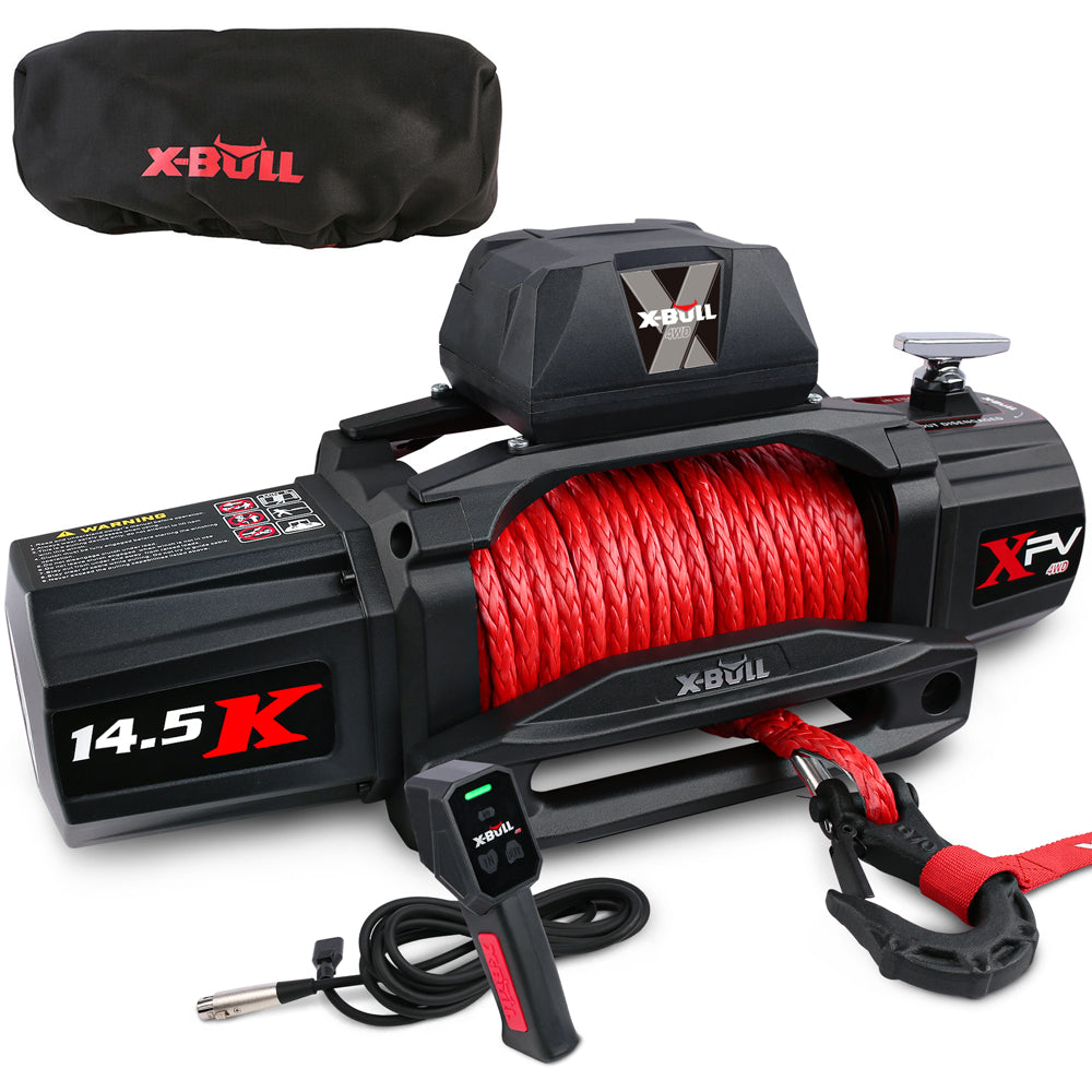 X-BULL 12V Electric Winch 14500LBS Synthetic — view 2