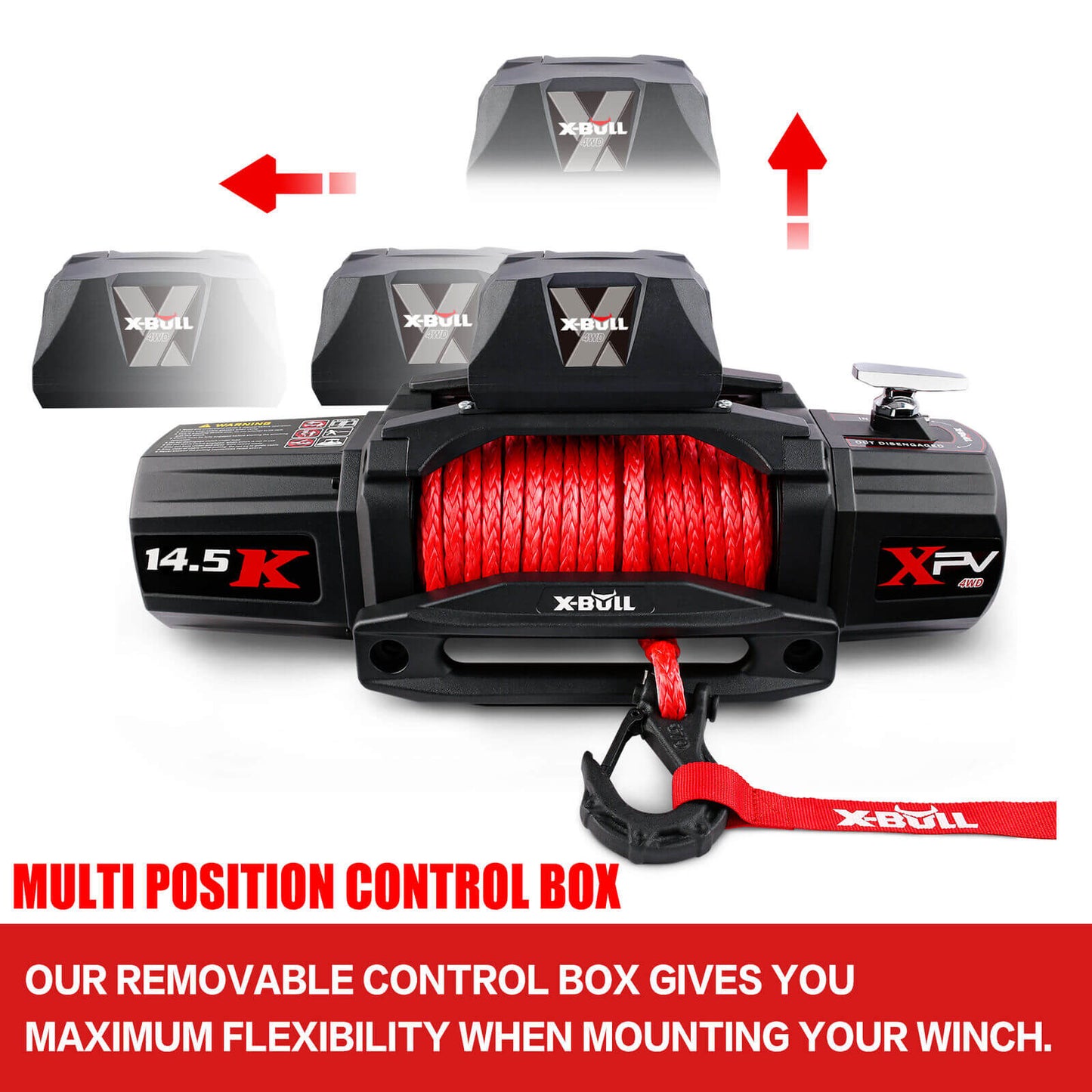 X-BULL 12V Electric Winch 14500LBS Synthetic — view 4